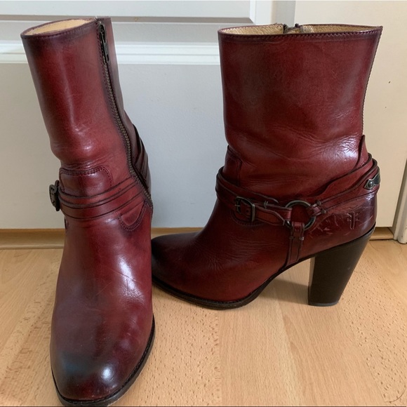 frye burgundy boots